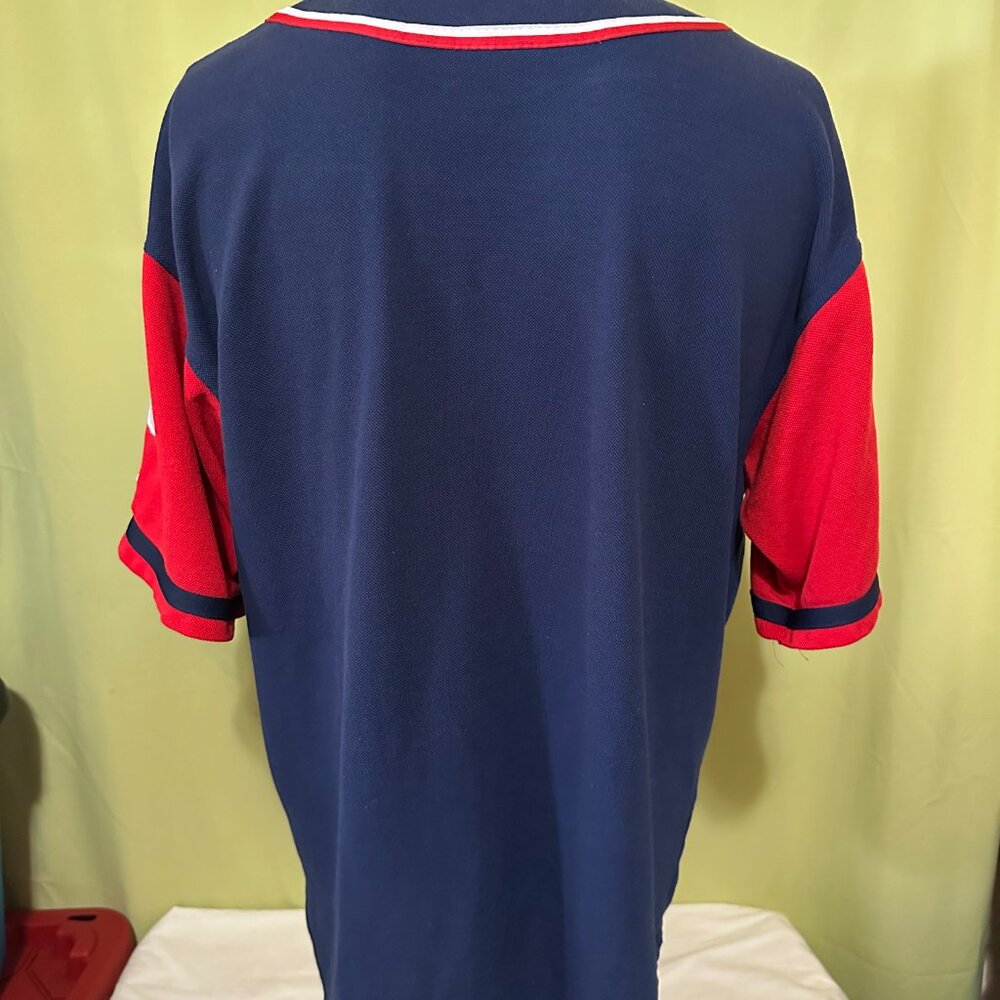 Vintage Starter Atlanta Braves Men's Blue Red MLB Jersey Size XL Ronald Acuña Jr - Picture 4 of 4